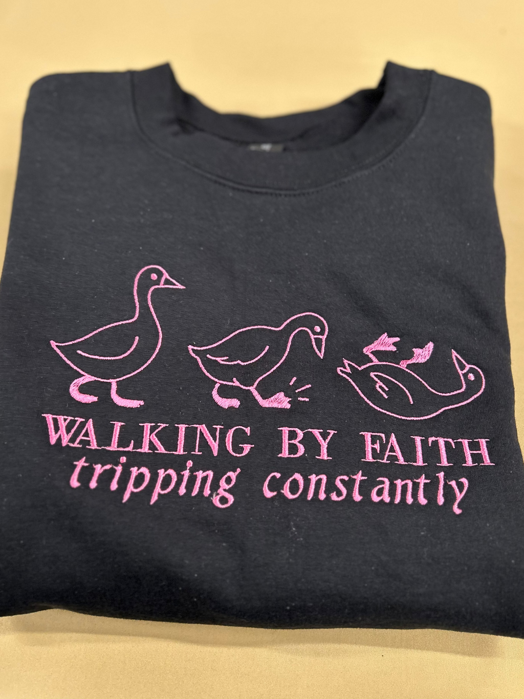 Walking by Faith Goose Sweatshirt